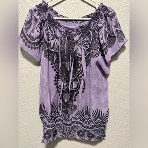 Purple Paisley Women's Top